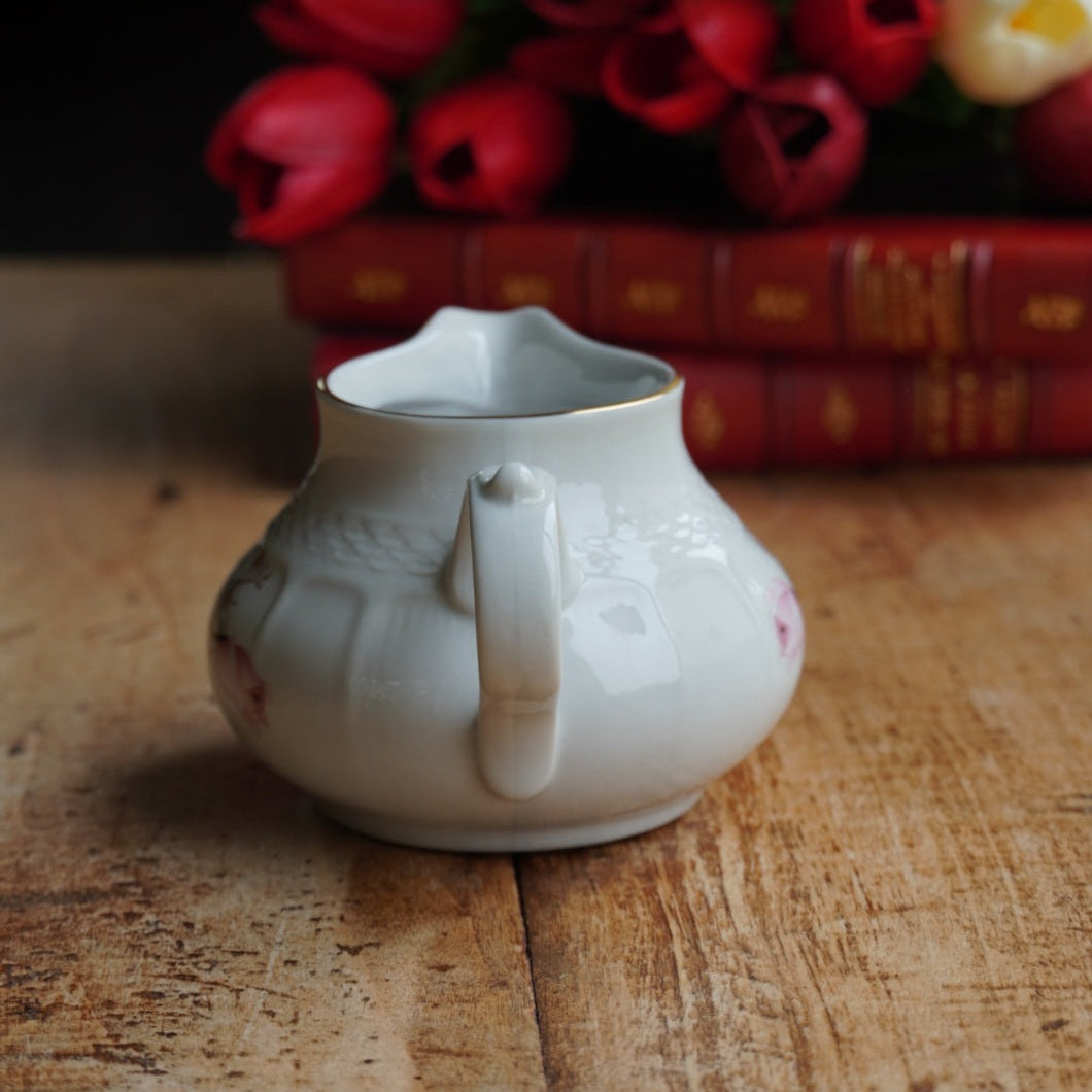Pot à lait "Pietro" en porcelaine italienne fleurie et dorée Royal Tognana