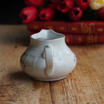 Pot à lait "Pietro" en porcelaine italienne fleurie et dorée Royal Tognana