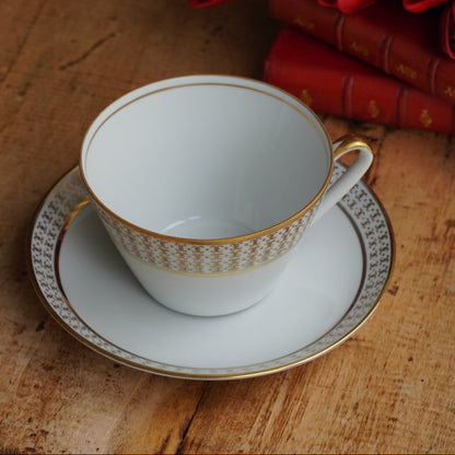 Grande tasse "Minna" en porcelaine allemande dorée Kahla Könitz