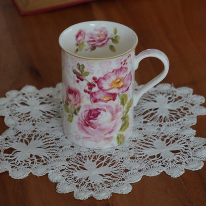 Mug "Paola" en porcelaine italienne fleurie Easy Life modèle Floral Damask