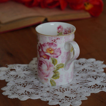 Mug "Paola" en porcelaine italienne fleurie Easy Life modèle Floral Damask