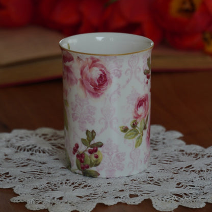 Mug "Paola" en porcelaine italienne fleurie Easy Life modèle Floral Damask