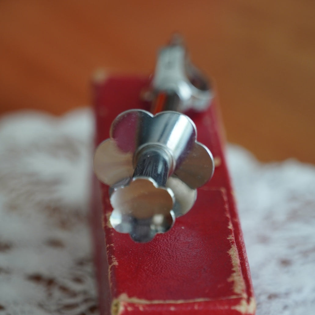 Pince à sucre "Hélasine" 3 griffes en métal argenté avec sa boîte d'origine Le Crabe