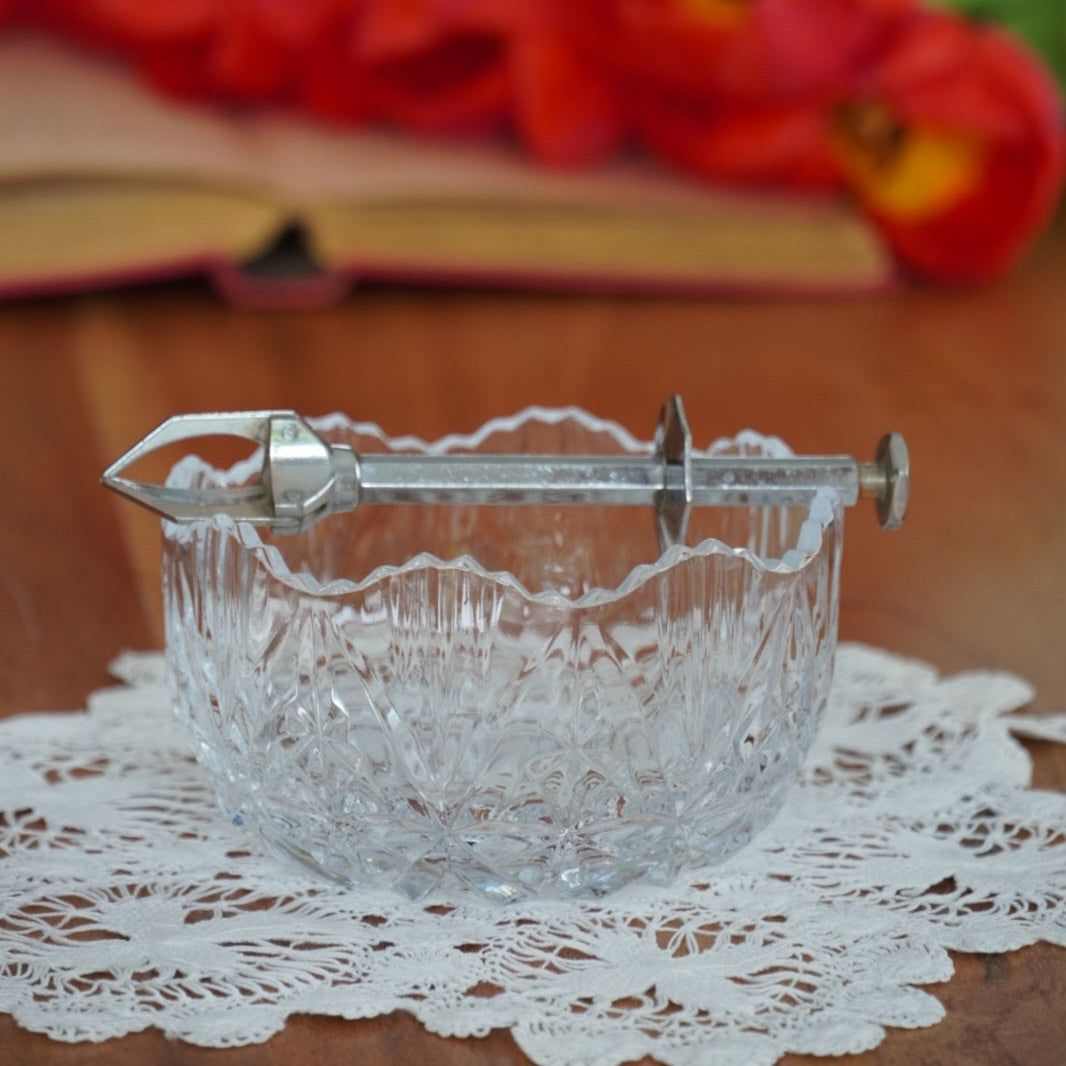 Pince à sucre "Valéna" en métal argenté 3 griffes en forme octogonale Rodrey