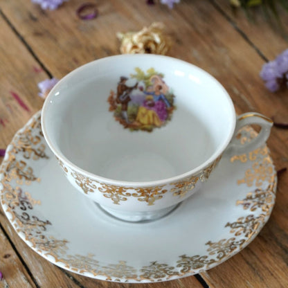 Tasse en porcelaine Bavaria Winterling  "Amour" (lot de 2)