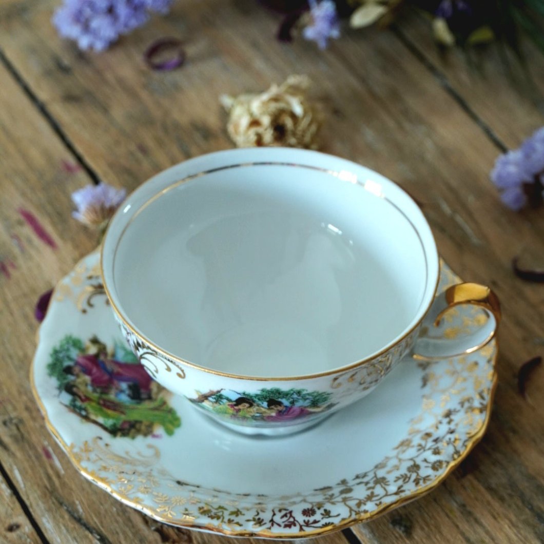 Tasse en porcelaine de Luxe ADP dorée "Asuka"