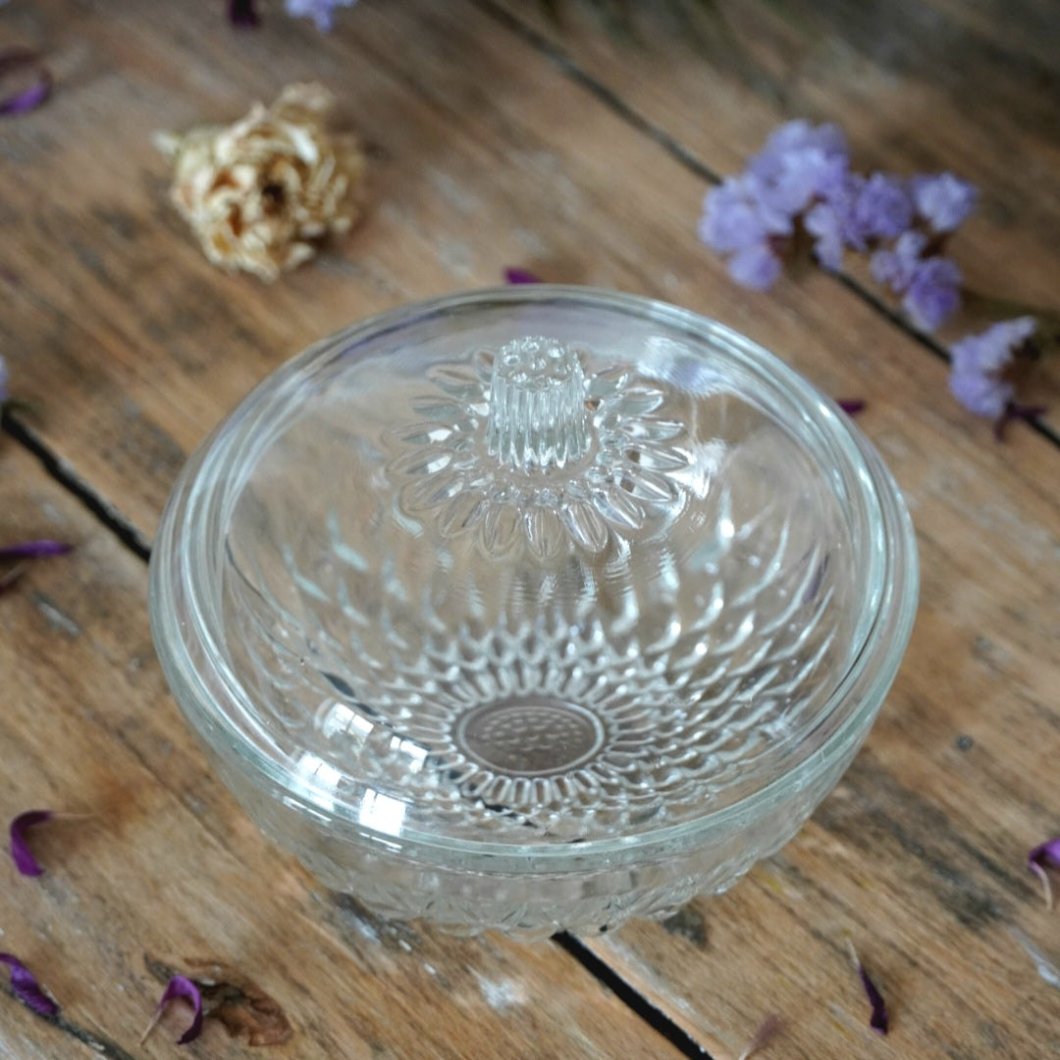 Sucrier en verre vintage "Jacques"